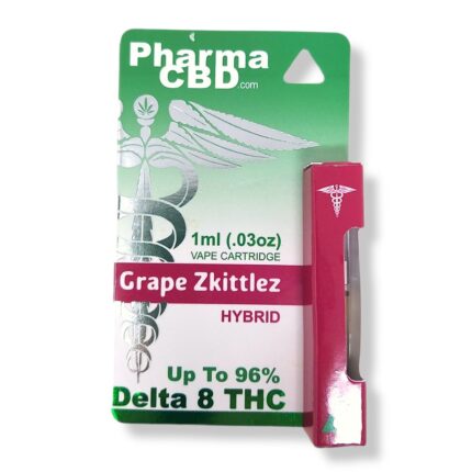PharmaCBD Grape Zkittlez Delta 8 THC Vape Cartridge UK